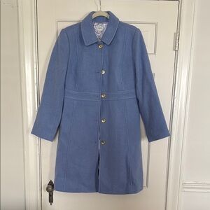 Women's Blue Wool Coat